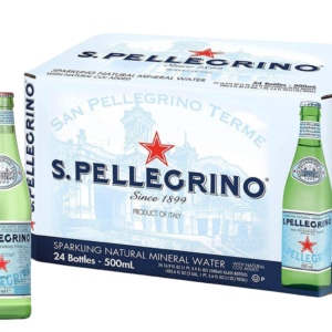 San Pellegrino Sparkling Natural Mineral Water - Glass Bottles (24 x 500ml)