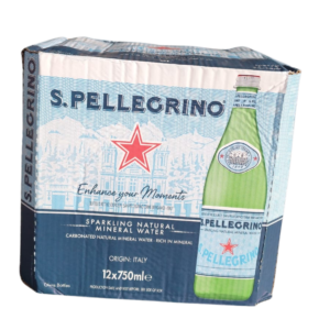 San Pellegrino Sparkling Natural Mineral Water - Glass Bottles (12 x 750ml)