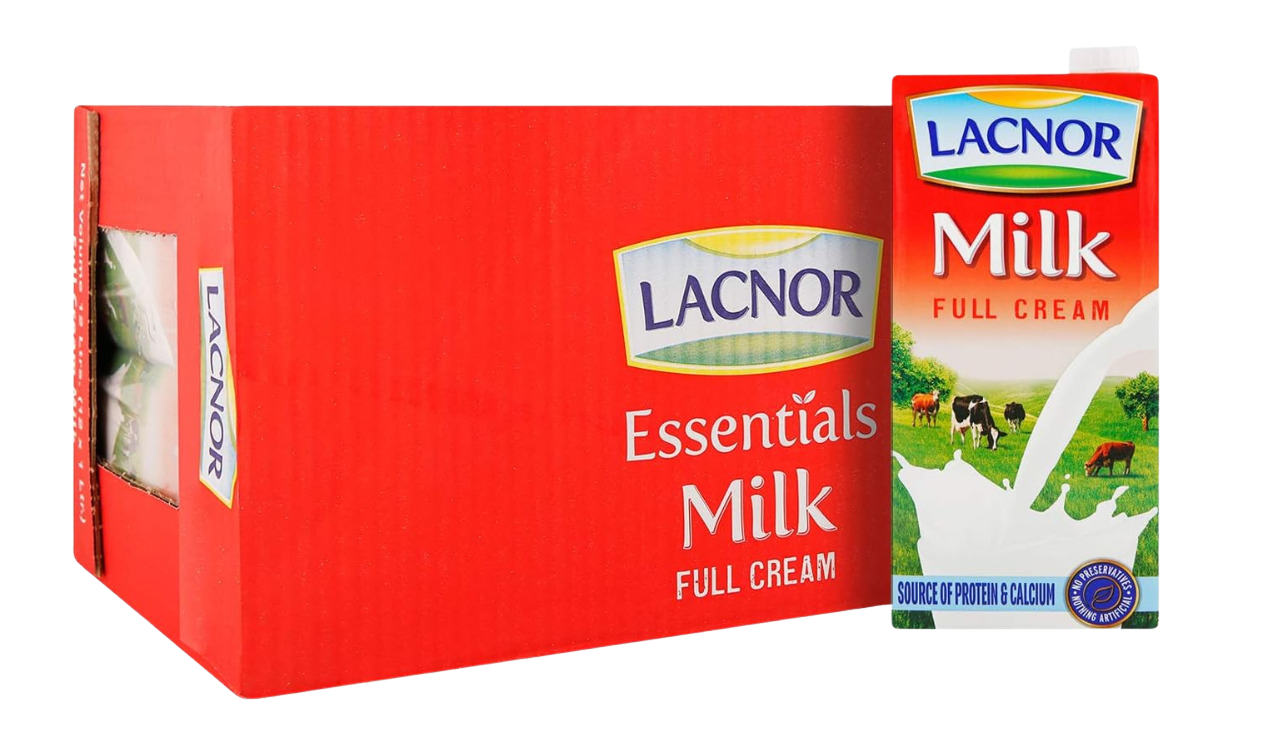Lacnor Full Cream Milk - 12 x 1L - Image 2