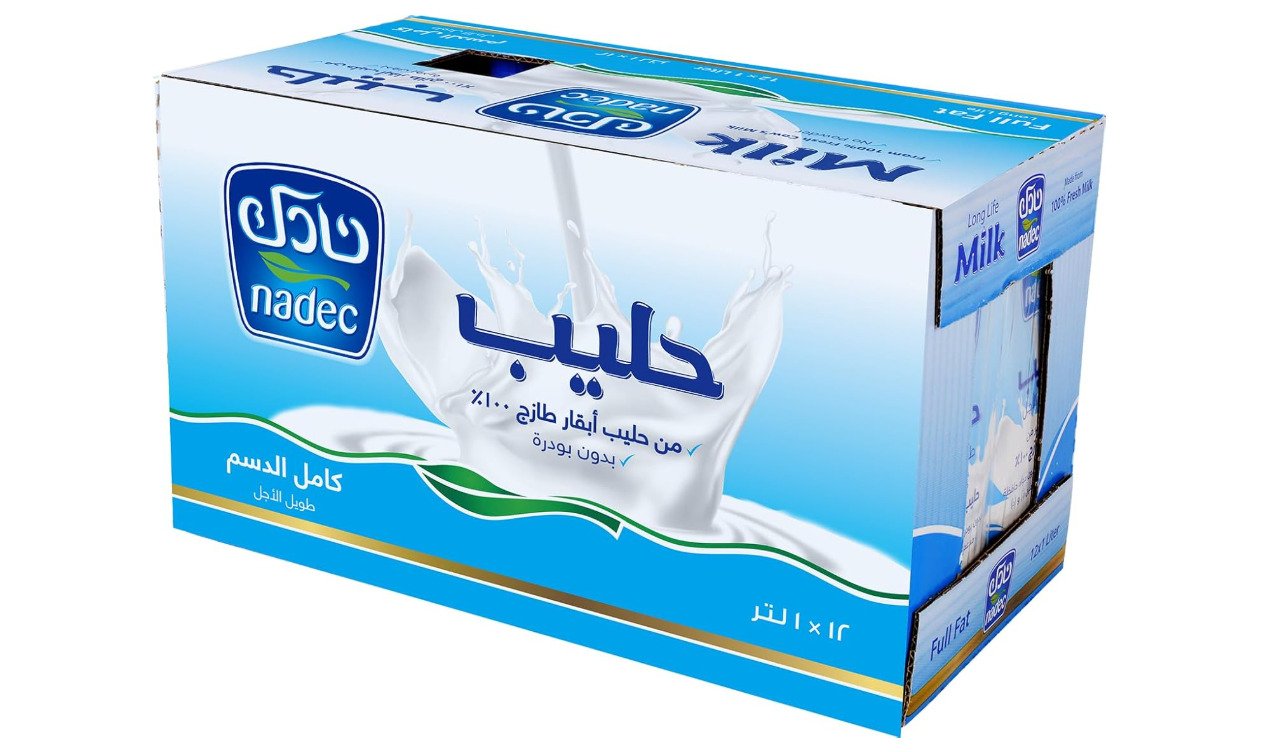 Nadec Full Fat Long Life Milk - 12 x 1L