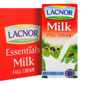 Lacnor Full Cream Milk - 12 x 1L