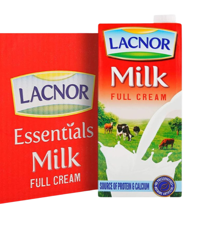 Lacnor Full Cream Milk - 12 x 1L